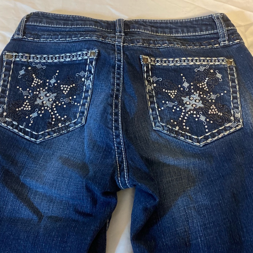 Low rise rock wrangler jeans